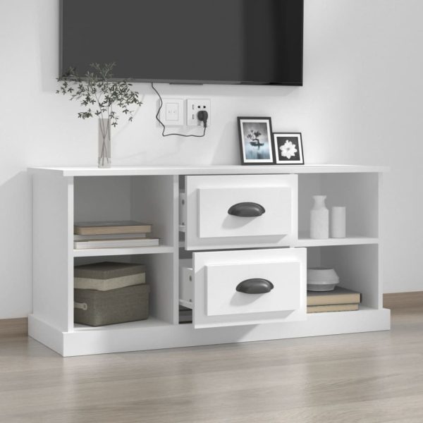 TV Cabinet White 99.5×35.5×48 cm Engineered Wood