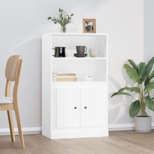 Highboard White 60×35.5×103.5 cm Engineered Wood