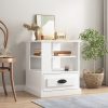 Side Table White 50x50x60 cm Engineered Wood