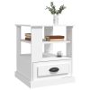 Side Table White 50x50x60 cm Engineered Wood