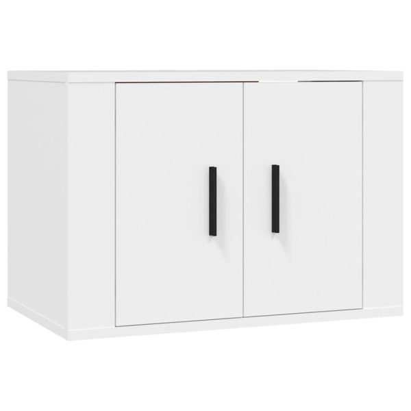 Hilliard Wall Mounted TV Cabinet White 57×34.5×40 cm