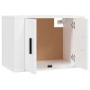 Hilliard Wall Mounted TV Cabinet White 57×34.5×40 cm