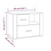 Hershey Bedside Cabinet White 60x36x45 cm Engineered Wood