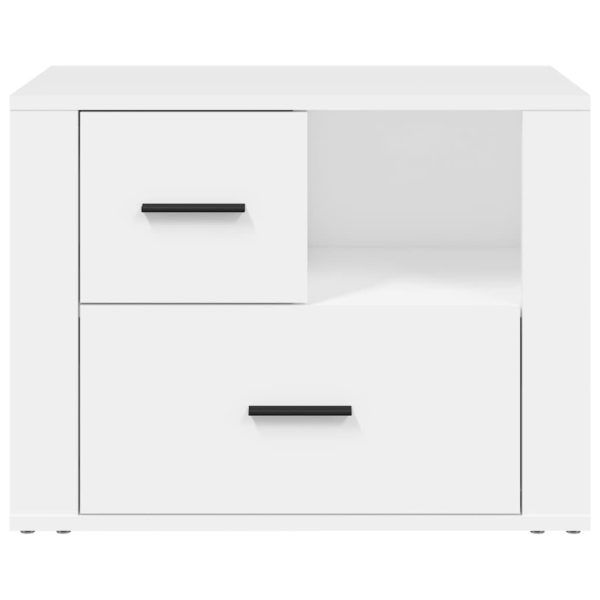 Hershey Bedside Cabinet White 60x36x45 cm Engineered Wood