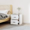 Detroit Wall-mounted Bedside Cabinet White 50x36x47 cm