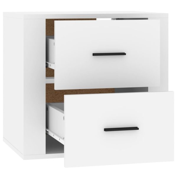 Detroit Wall-mounted Bedside Cabinet White 50x36x47 cm