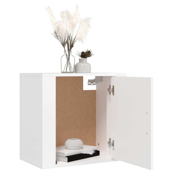 Anthem Wall-mounted Bedside Cabinet White 50x30x47 cm