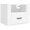 Amersham Wall-mounted Bedside Cabinet White 50x36x40 cm