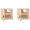 Waipahu Wall Cabinets 2 pcs 31.5x30x30 cm Solid Wood Pine