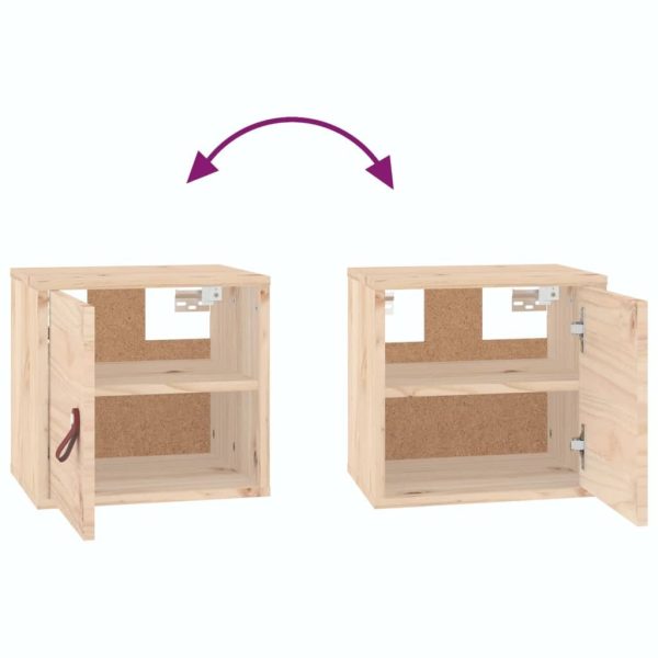 Waipahu Wall Cabinets 2 pcs 31.5x30x30 cm Solid Wood Pine