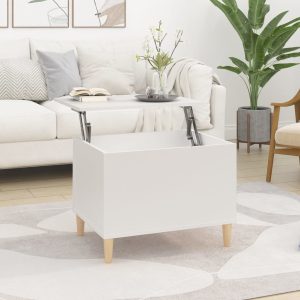 Coffee Table White 60×44.5×45 cm Engineered Wood