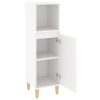 Bathroom Cabinet White 30x30x100 cm Engineered Wood