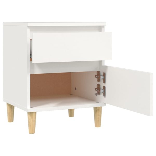 Amherst Bedside Cabinet White 40x35x50 cm