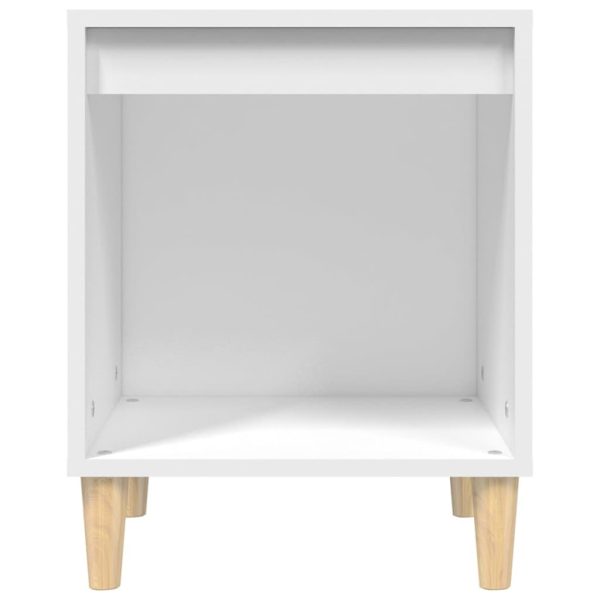 Adobes Bedside Cabinet White 40x35x50 cm Engineered Wood