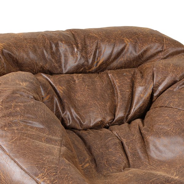 Bean Bag Chair Cover PU Leather Home Accent Game Seat Lazy Sofa Rustic