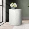 Waianae Side Table Terrazzo Round Side Table Magnesia Stone Concrete Stool