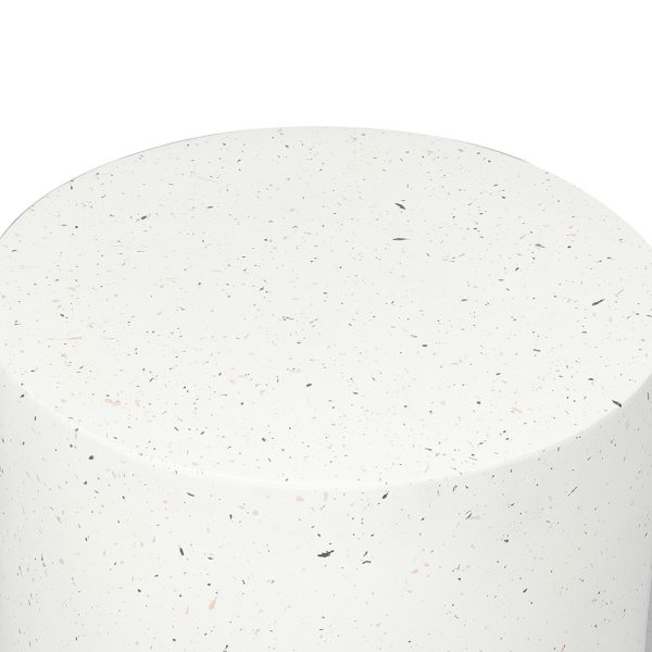 Waianae Side Table Terrazzo Round Side Table Magnesia Stone Concrete Stool