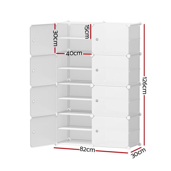 Shoe Cabinet DIY Storage Cube Shoe Box White Portable Organiser Stand