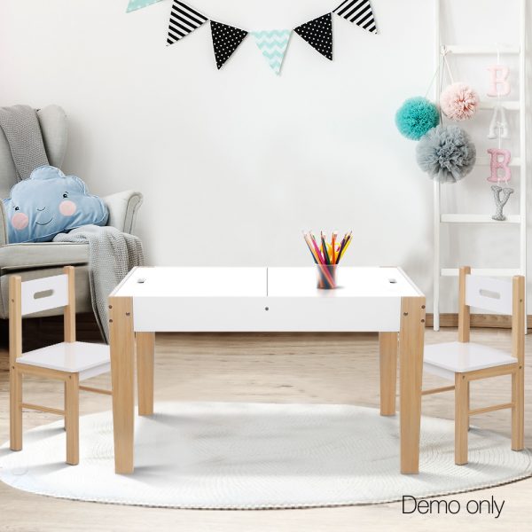 Kids Table and Chair Set Activity Chalkboard Toys Storage Desk Drawing