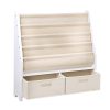 4 tier Kids Bookshelf Wooden Bookcase Children Toy Organiser Display Rack