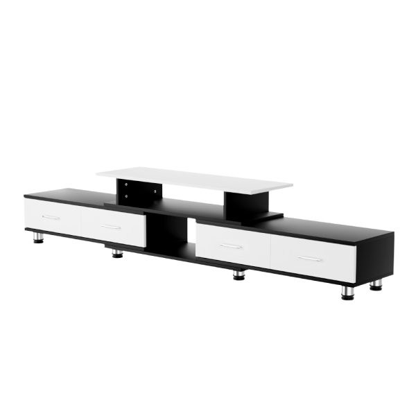 Crawley TV Cabinet Entertainment Unit Stand Wooden 160CM To 220CM Lowline Storage Drawers