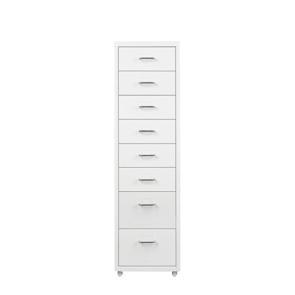 Office Cabinet 8 Drawer Drawers Storage Cabinets Steel Rack Home White