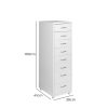 Office Cabinet  8 Drawer Drawers Storage Cabinets Steel Rack Home White