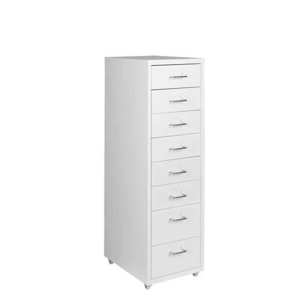 Office Cabinet 8 Drawer Drawers Storage Cabinets Steel Rack Home White