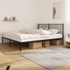 Metal Bed Frame Black 92×187 cm Single