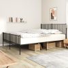 Metal Bed Frame Black 92×187 cm Single