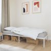 Metal Bed Frame Black 92×187 cm Single