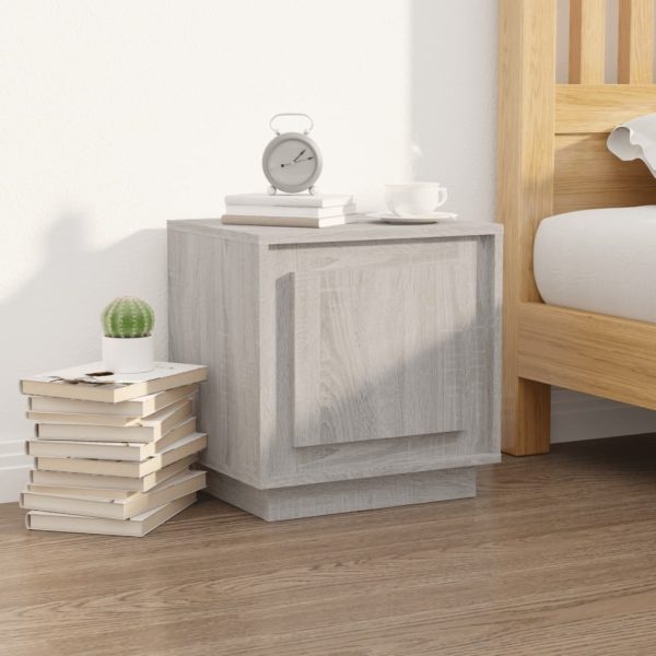 Bedside Cabinet White 44x35x45 cm Engineered Wood