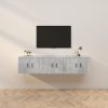 Wall-mounted TV Cabinets 2 pcs White 57×34.5×40 cm