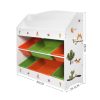 Kids Toy Box Organiser Bookshelf 6 Bins Display Shelf Storage Rack Drawer