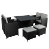 9PCS Outdoor Table Chair Set Patio Furniture Dining Setting Garden Lounge