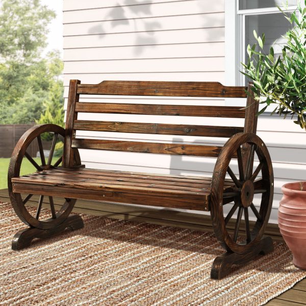 Wooden Garden Bench Seat Outdoor Furniture Wagon Chair Patio Lounge
