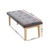 Bench Bedroom Benches Ottoman Upholstered Fabric Chair Foot Stool 120cm