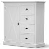 Beechworth Tallboy 4 Chest of Drawers Solid Pine Wood Storage Cabinet – White