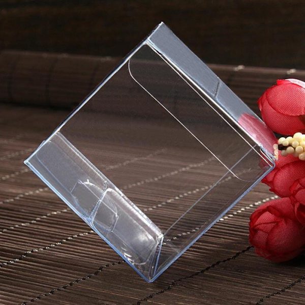 10 Pack of 9cm Sqaured Cube Gift Box – Product Showcase Clear Plastic Shop Display Storage Packaging Box