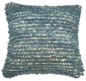Blue lined tufted cushion cover 45×45 cm