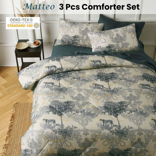 3 Piece Matteo Comforter Set King