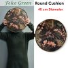 Bedding House Felce Green Filled Round Cushion