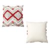 Accessorize Ronan White Red Filled Square Cushion