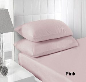 Accessorize 250TC Fitted Sheet Set Pink – King