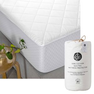 Accessorize Cotton Quilted Mattress Protector Single