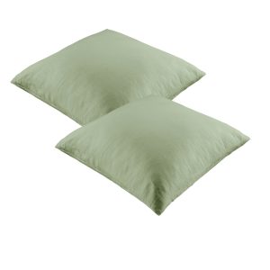 Pair of 100% Linen Standard Pillowcases Sage