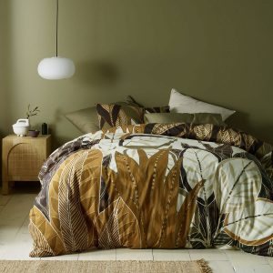 Bronte Washed Cotton Printed Quilt Cover Set King
