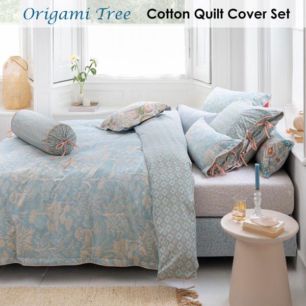 PIP Studio Origami Tree  Light Blue Quilt Cover Set Queen