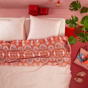 Paisley Pink Quilt Cover Set Queen