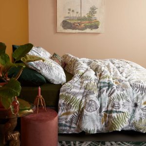 At Home Primeval Green Quilt Cover Set King